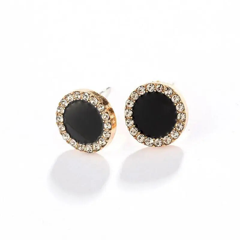 Black Stud Earrings