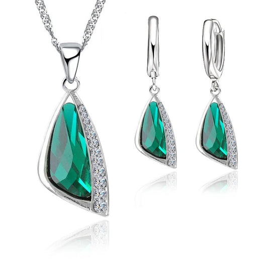 Green Unique Jewelry Sets