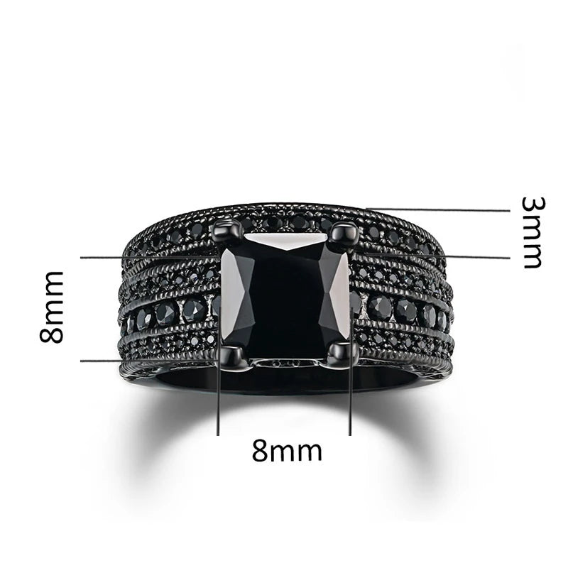 Black Zircon Ring