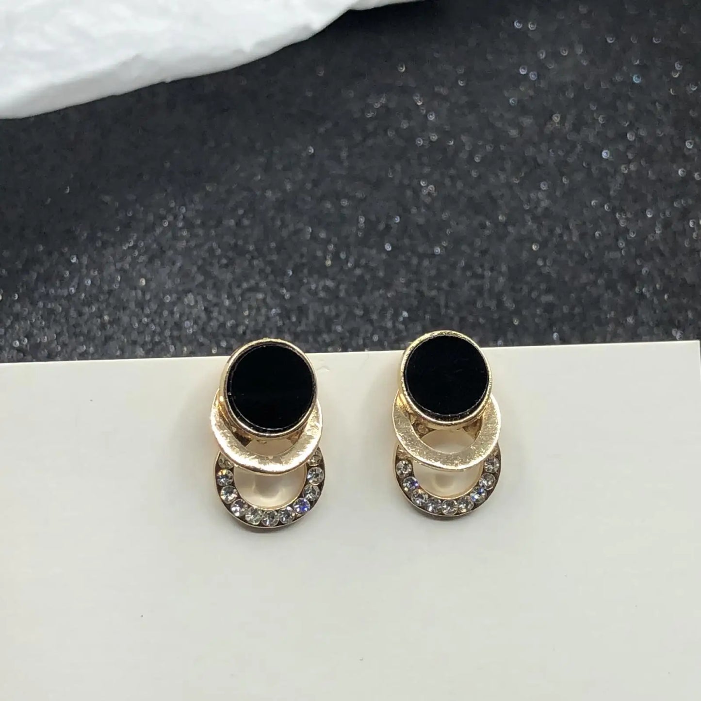 Black Stud Earrings