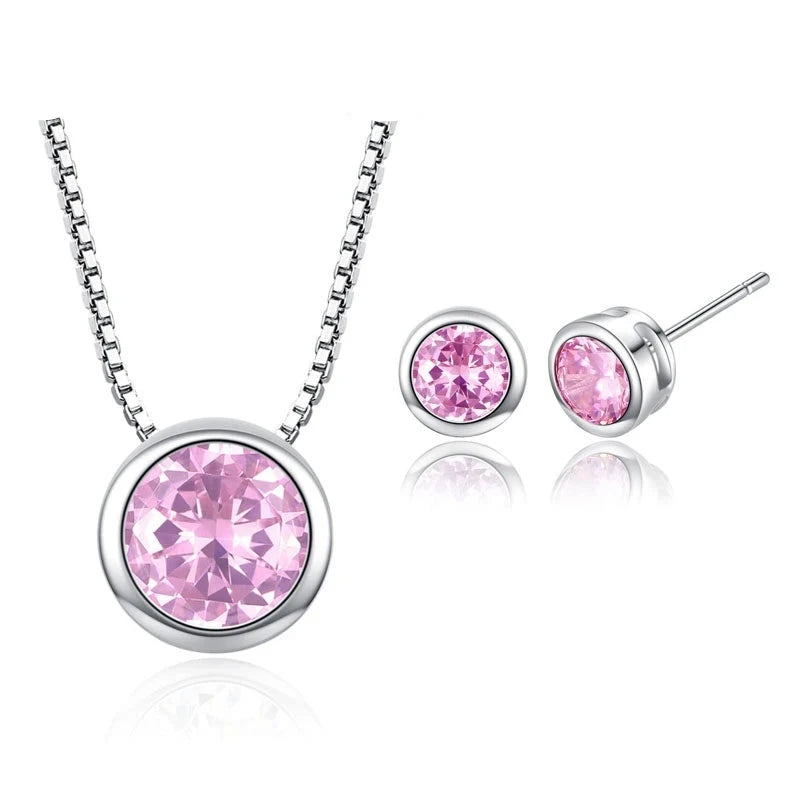 Pink Earrings and Necklaces