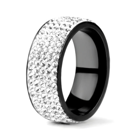 White Stainless Steel Wedding Band