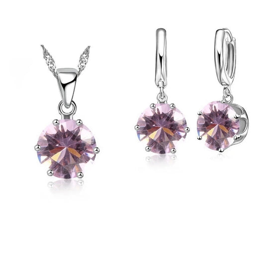 Light Purple Jewelry Gift 925 Sterling Silver