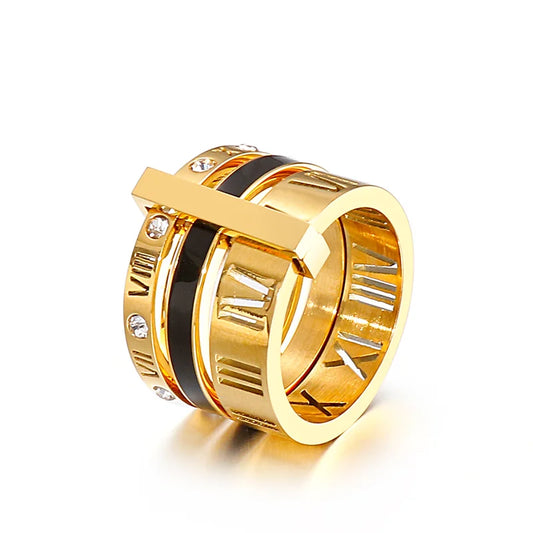 Gold and Black Wedding Band