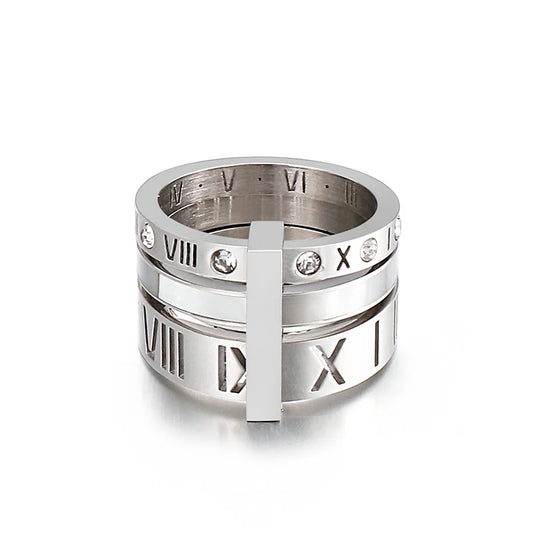 Silver and Diamond Wedding Band