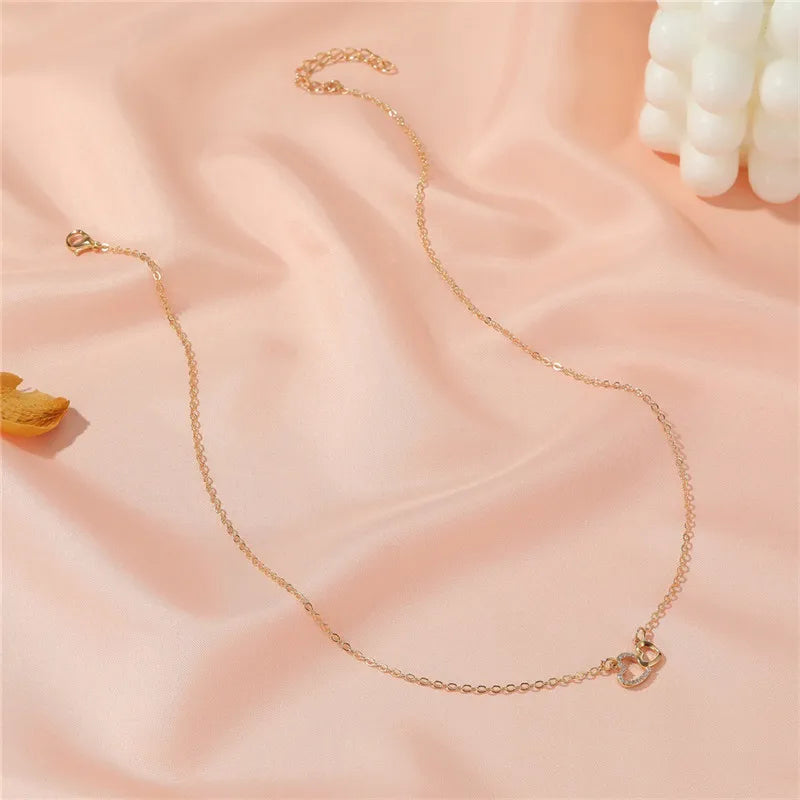 Gold Double Heart Necklace