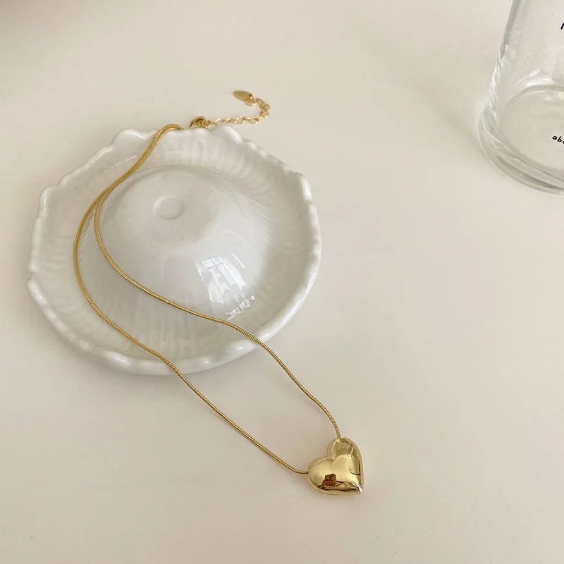 Gold Double Heart Necklace