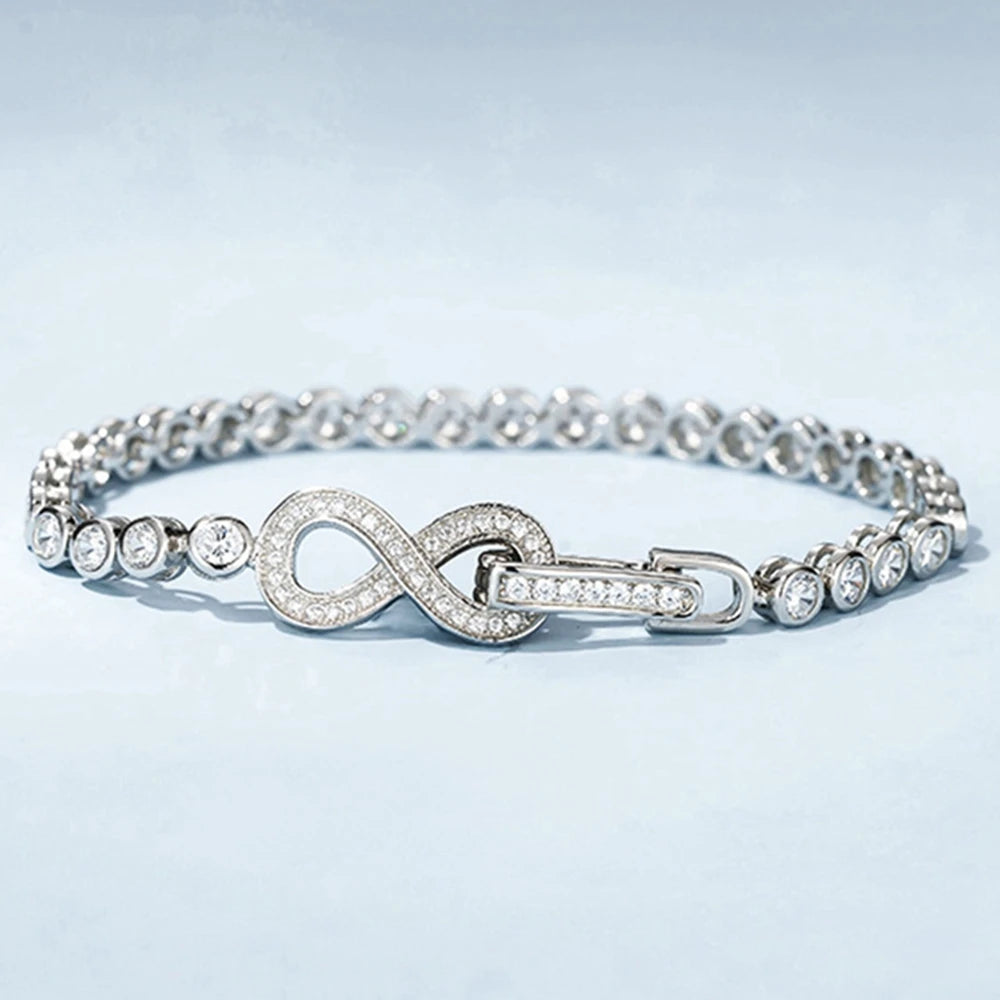 8 Shape Full Moissanite Diamond Charm Bracelets