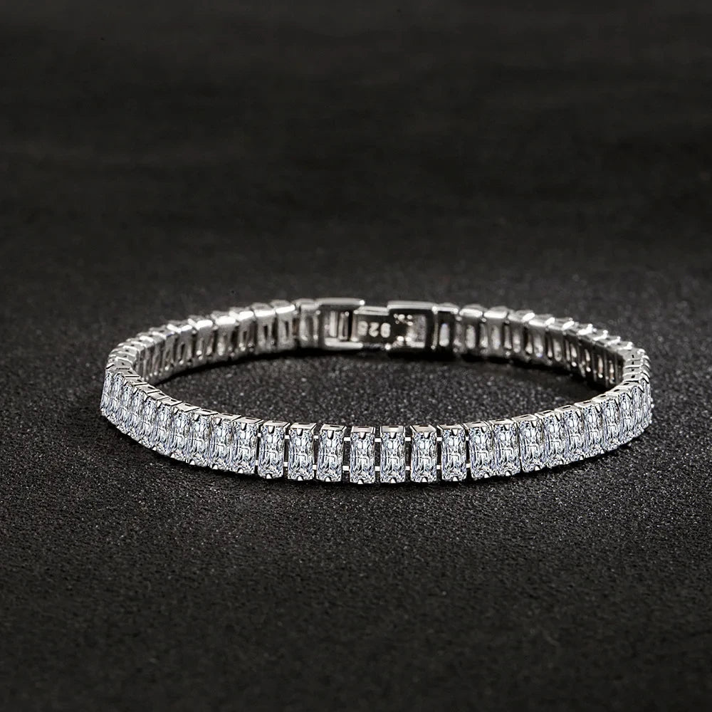 Elegant White Diamond Wedding Bracelet