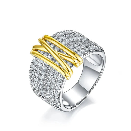 925 Sterling Silver Light Gold Ring