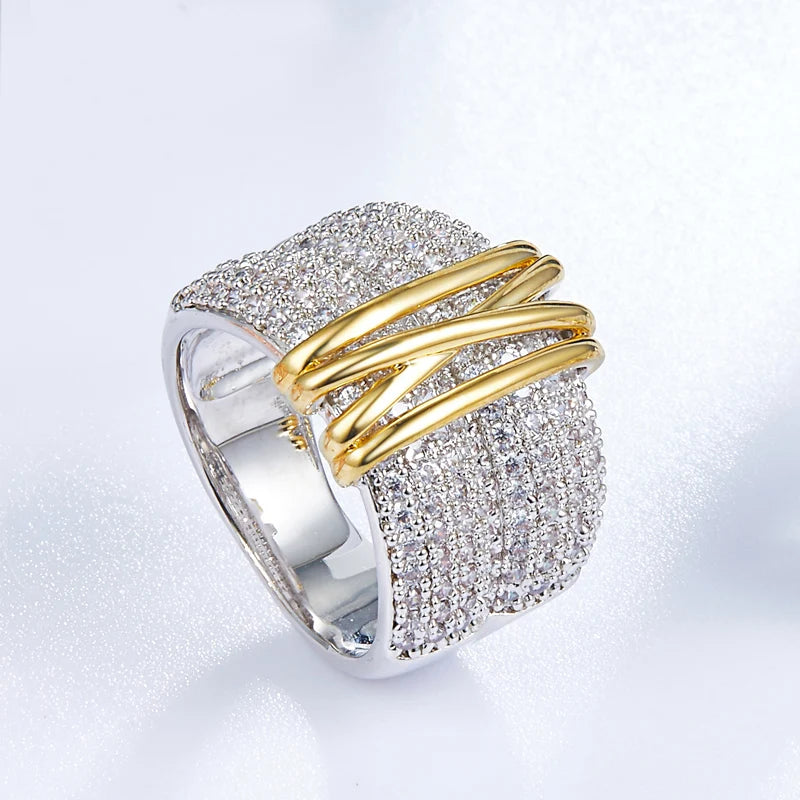 925 Sterling Silver Light Gold Ring