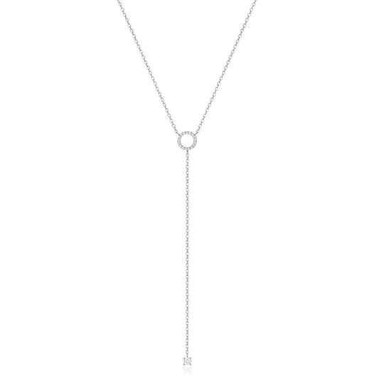 Simple S925 Sterling Silver Double Necklace