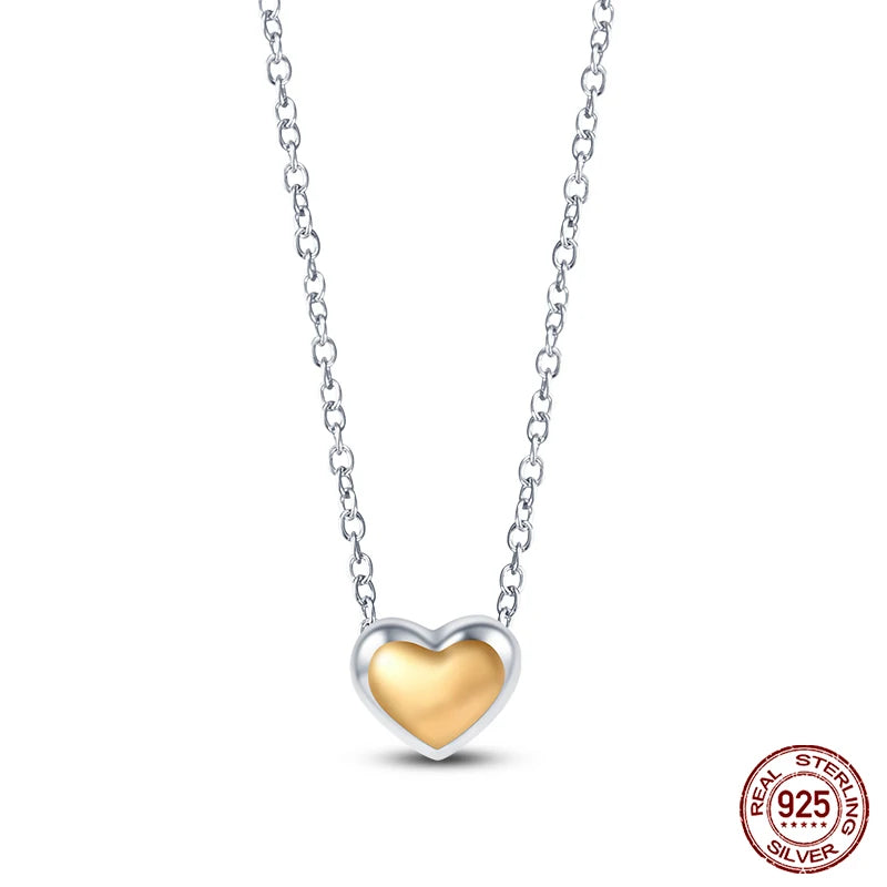 Yellow Heart Pendant 925 Sterling Silver