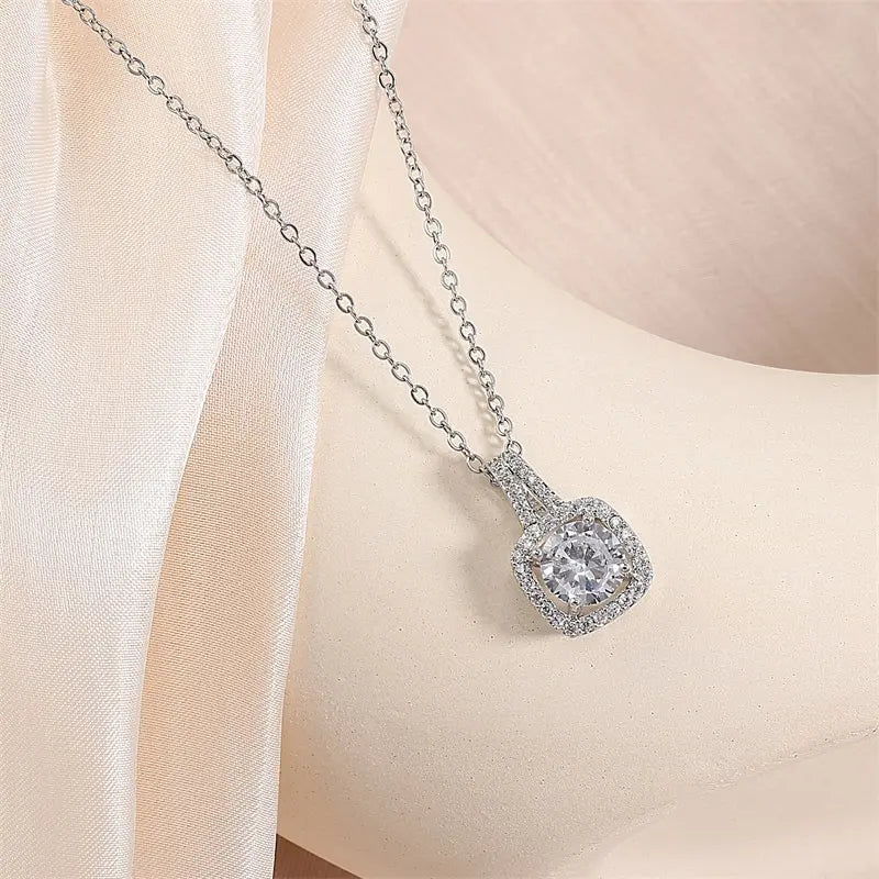 Luxury Silver Wedding Necklace