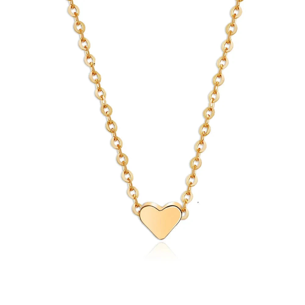 Minimalist Heart Gold Necklace