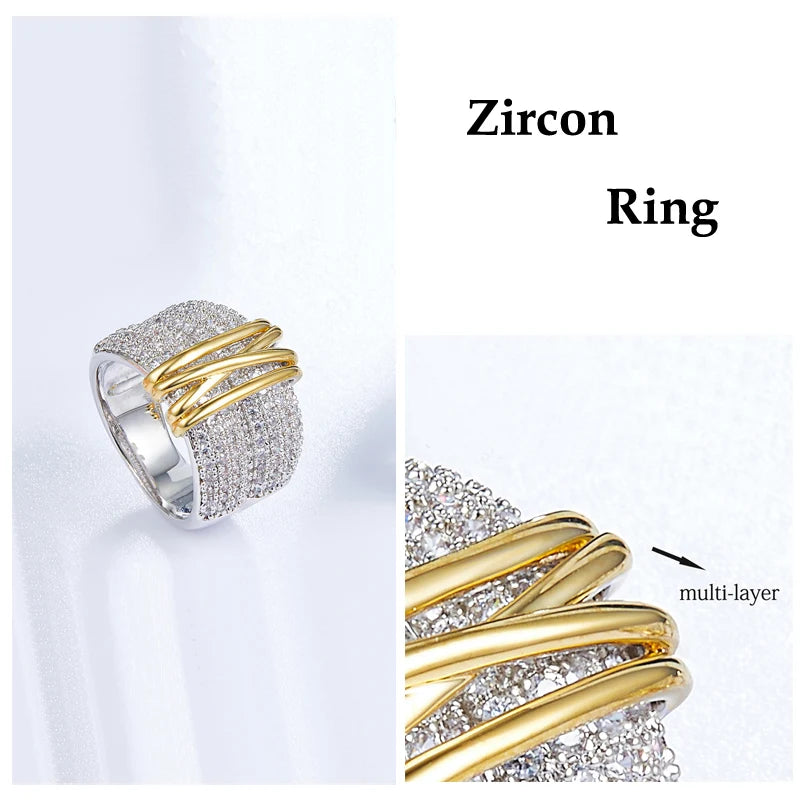 925 Sterling Silver Light Gold Ring