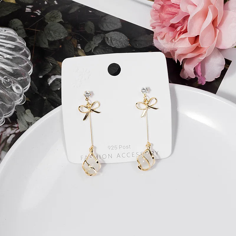 Dangle Bow Earrings