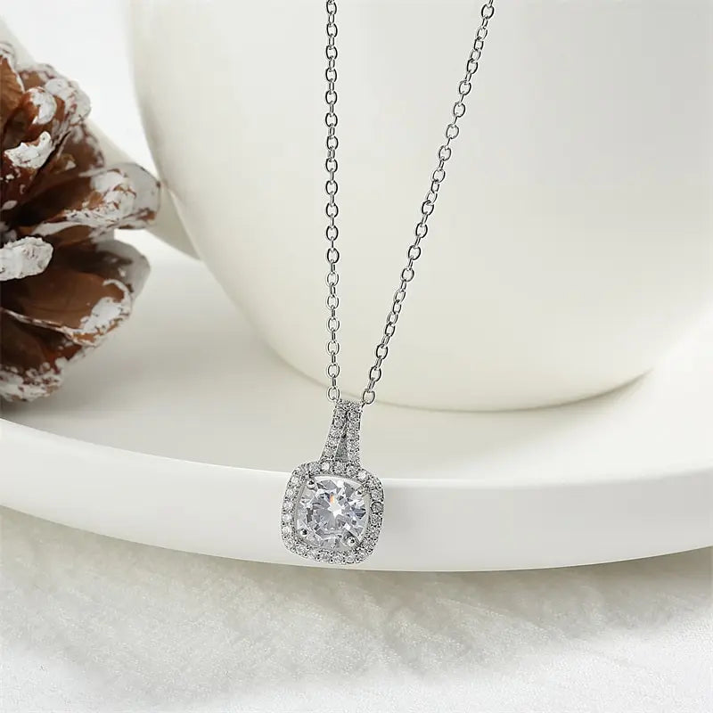 Luxury Silver Wedding Necklace