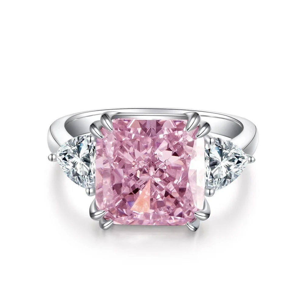 Aurora Pink Sterling Silver Wedding Ring