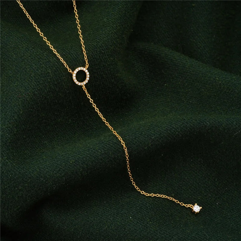 Gold S925 Sterling Silver Double Necklace