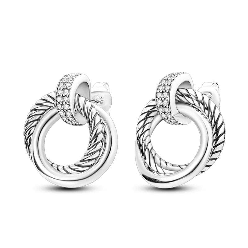 925 Silver Women Hoop Earrings