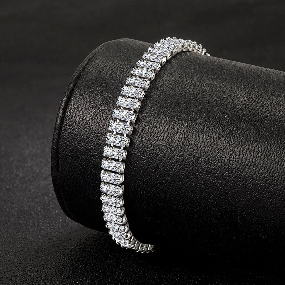 Elegant White Diamond Wedding Bracelet