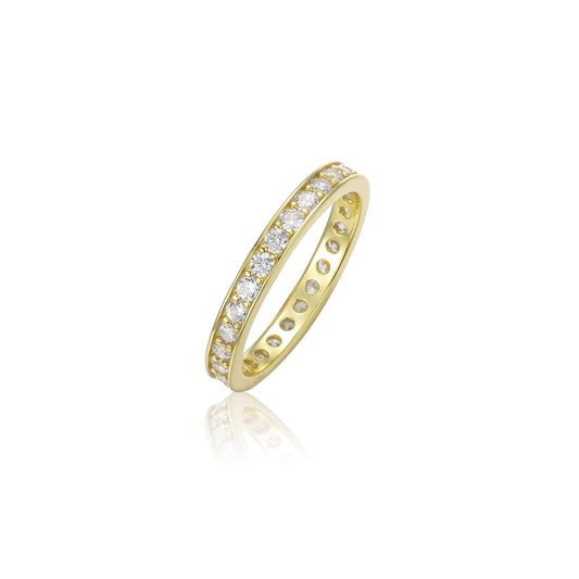 Simple Gold 925 Sterling Silver Wedding Ring