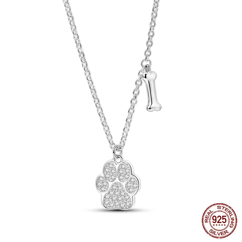 Paw Pendant 925 Sterling Silver Necklace