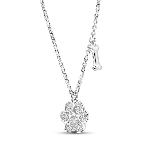 Paw Pendant 925 Sterling Silver Necklace