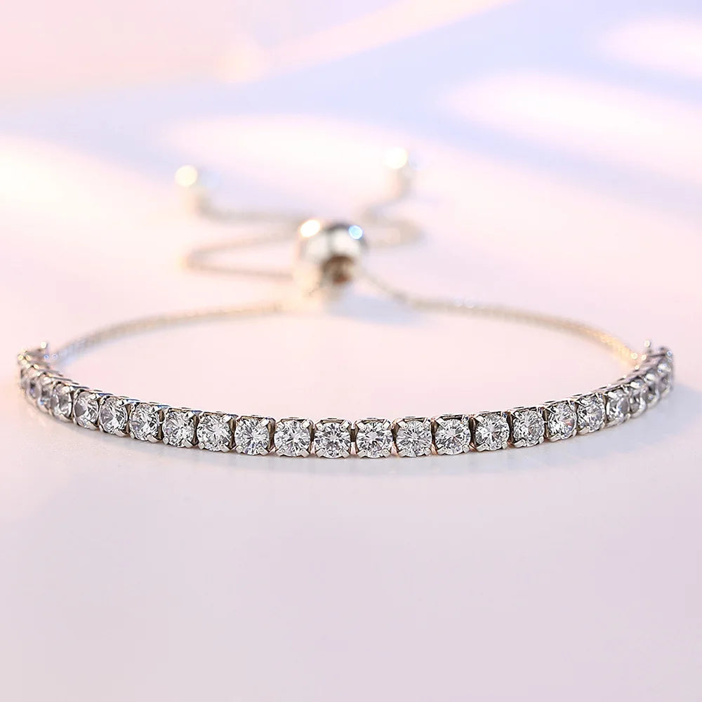 925 Sterling Silver Diamond Bracelet