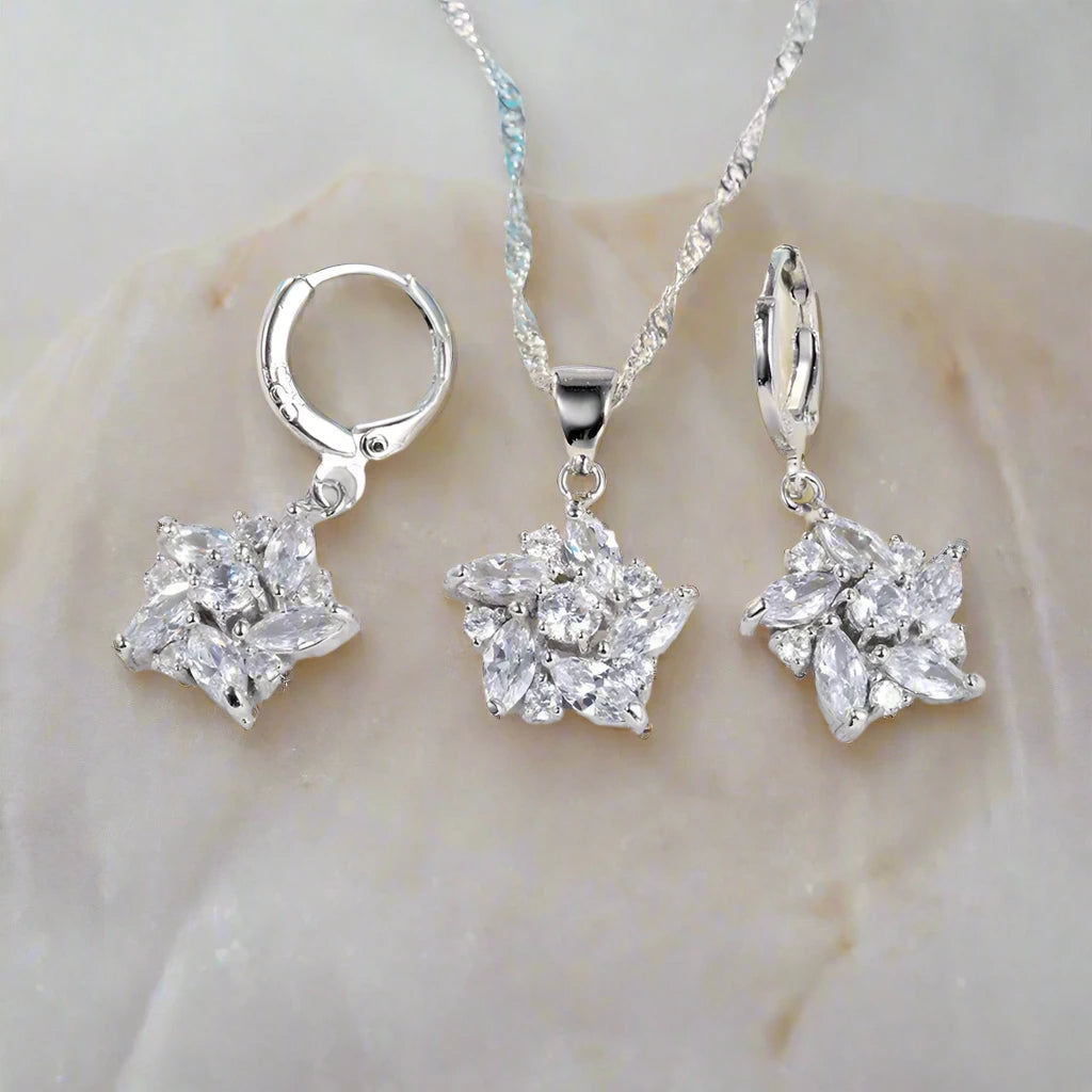 Sterling Silver Wedding Jewelry Sets