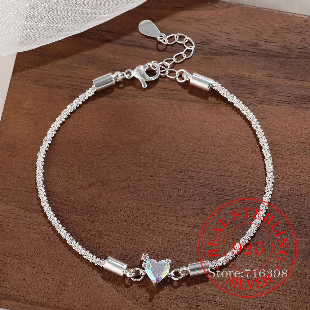 925 Sterling Silver Heart Bracelet