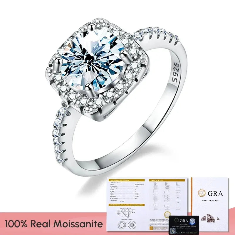 Diamond Wedding Silver Luxury Ring