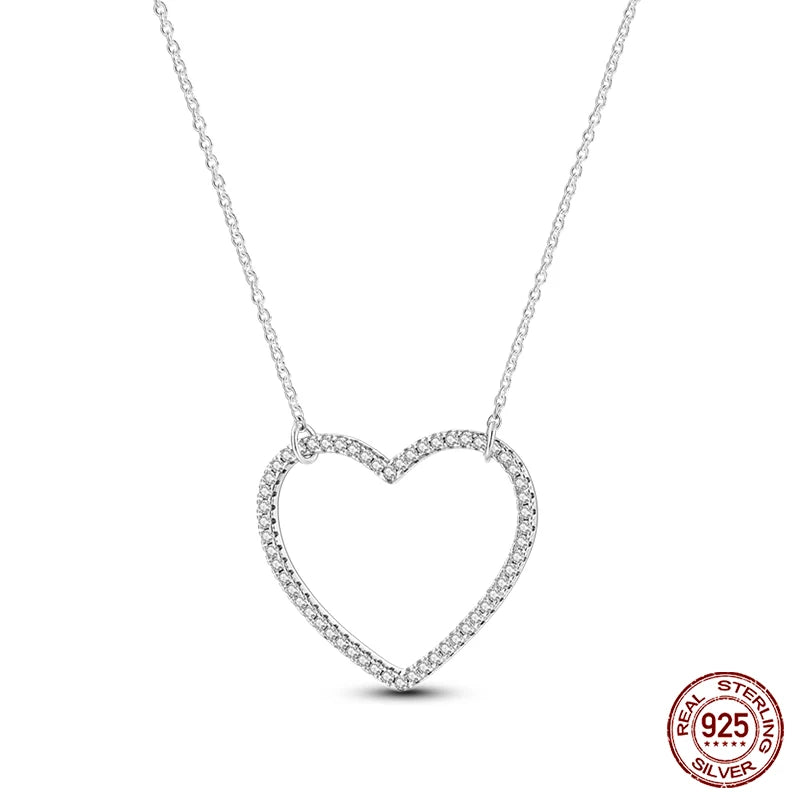 Minimalist Heart Pendant 925 Sterling Silver