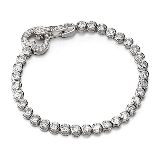 Full Heart Moissanite Diamond Charm Bracelets