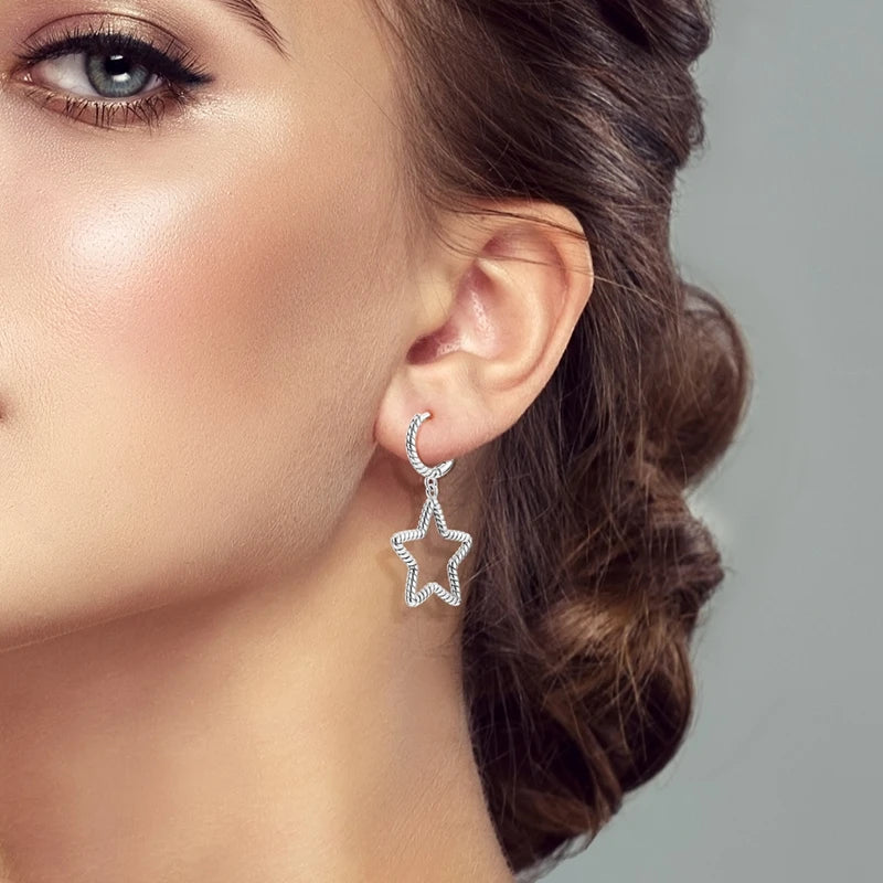 Simple Stars Sterling Silver Earrings