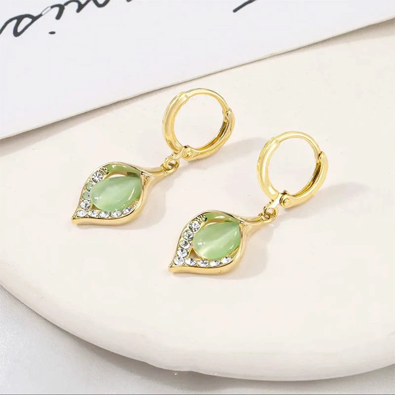 Green High End Earrings