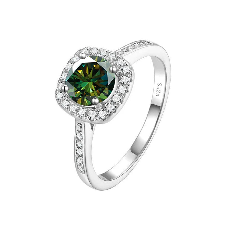 Dark Green 1 Carat Classic 925 Sterling