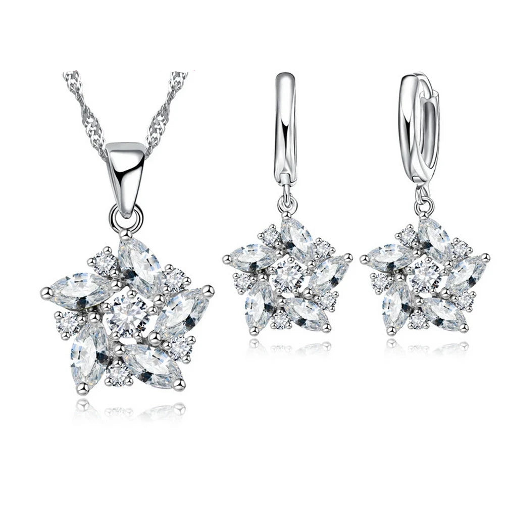 Sterling Silver Wedding Jewelry Sets