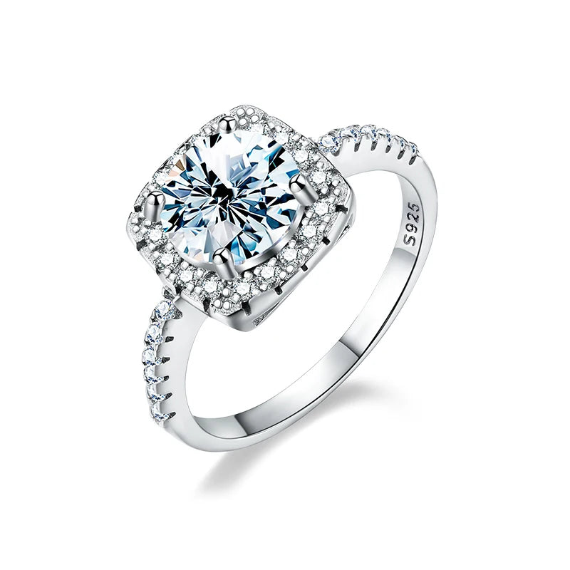 Diamond Wedding Silver Luxury Ring