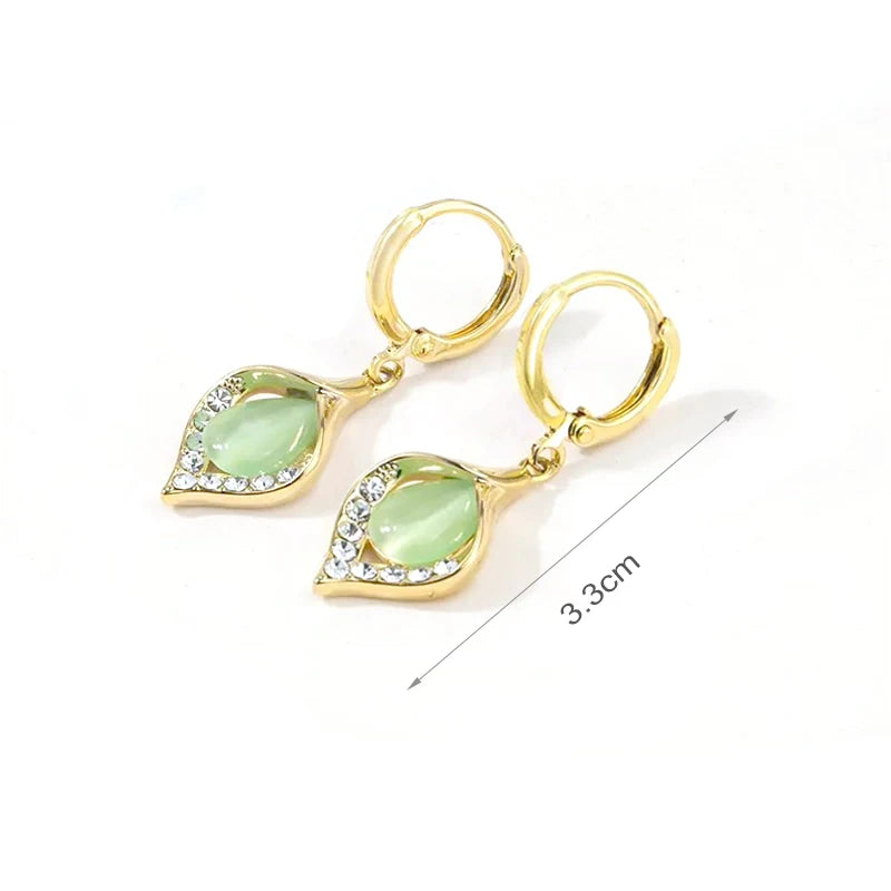 Green High End Earrings