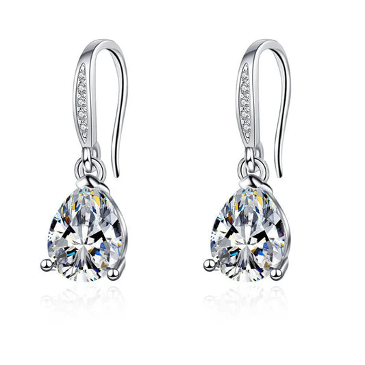 Oval 925 Sterling Silver Earrings