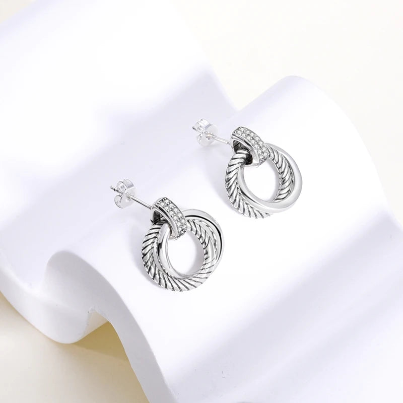 925 Silver Women Hoop Earrings