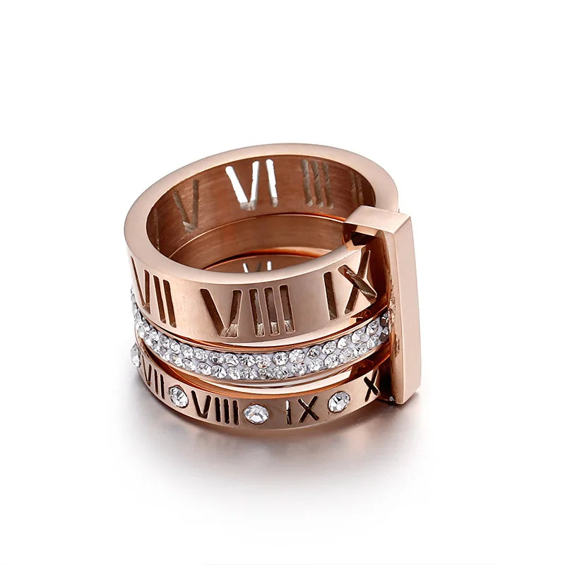 Diamond and Rose Gold Wedding Band