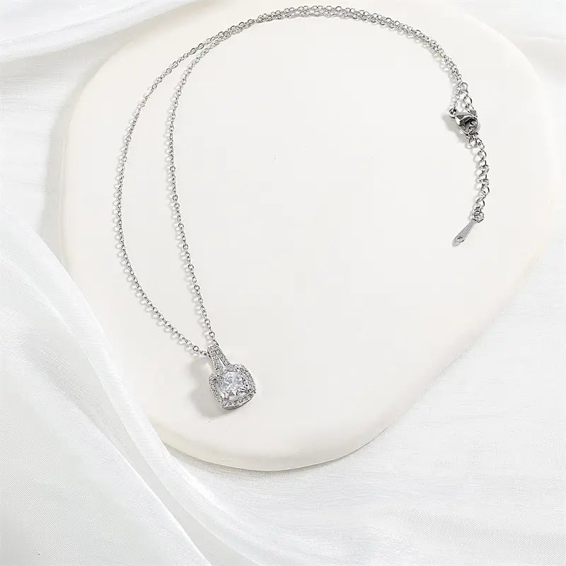 Luxury Silver Wedding Necklace