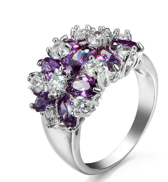 Pure Purple 925 Sterling Sparkling Silver