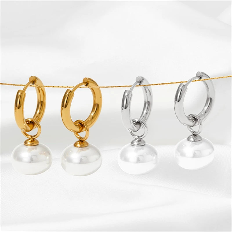 Gold Pearl Earrings