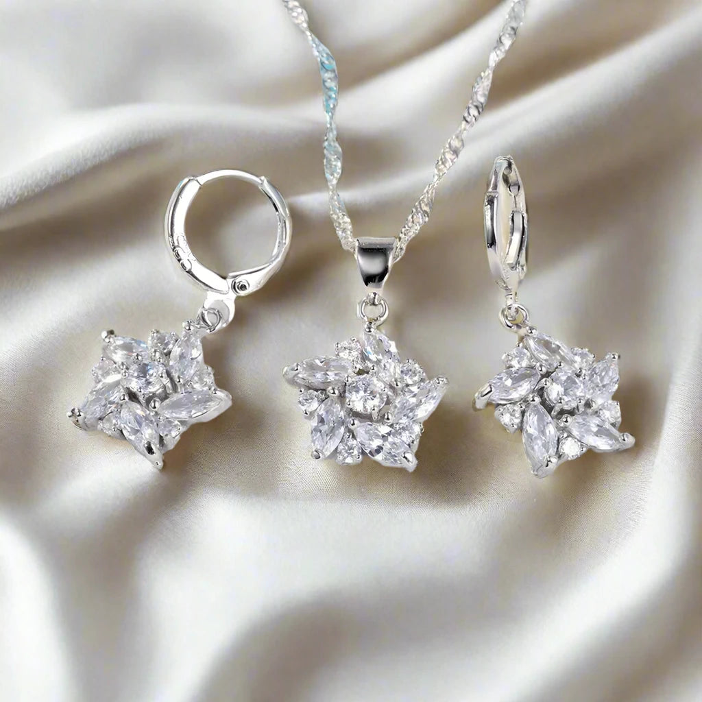 Sterling Silver Wedding Jewelry Sets