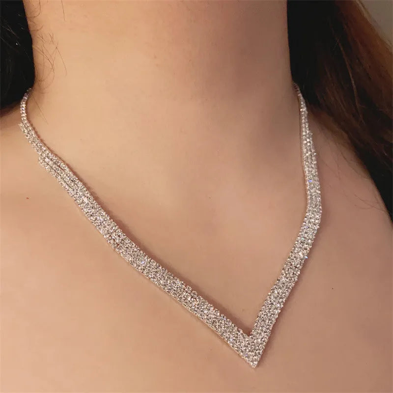 Unique Silver Wedding Necklace