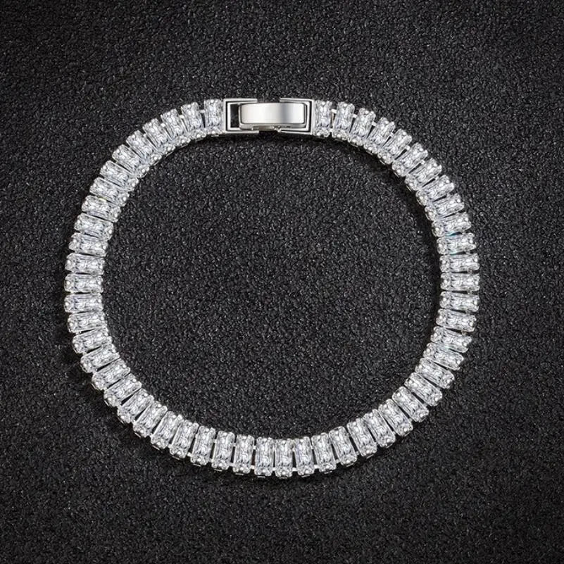 Elegant White Diamond Wedding Bracelet